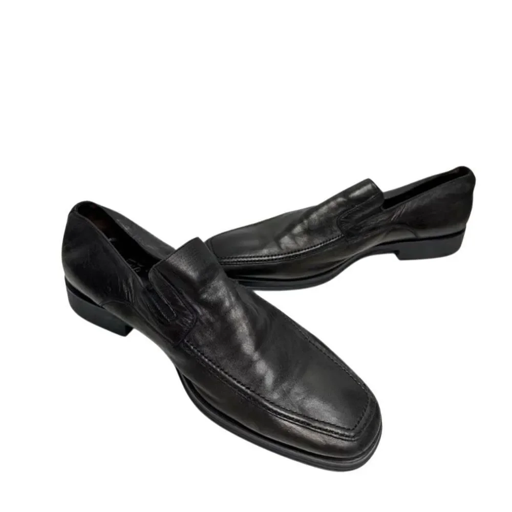Monte Rosso Shoes Size 9 Mens Lucca Nappa Leather Loafers‎ Made in Italy